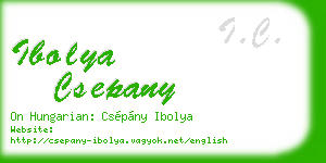 ibolya csepany business card