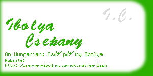 ibolya csepany business card